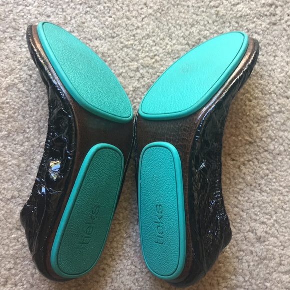 Tieks Obsidian Black Patent Leather Ballet Flats 7 - Picture 5 of 5